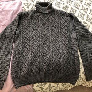 Oscar de la Rent cable knit turtleneck sweater
